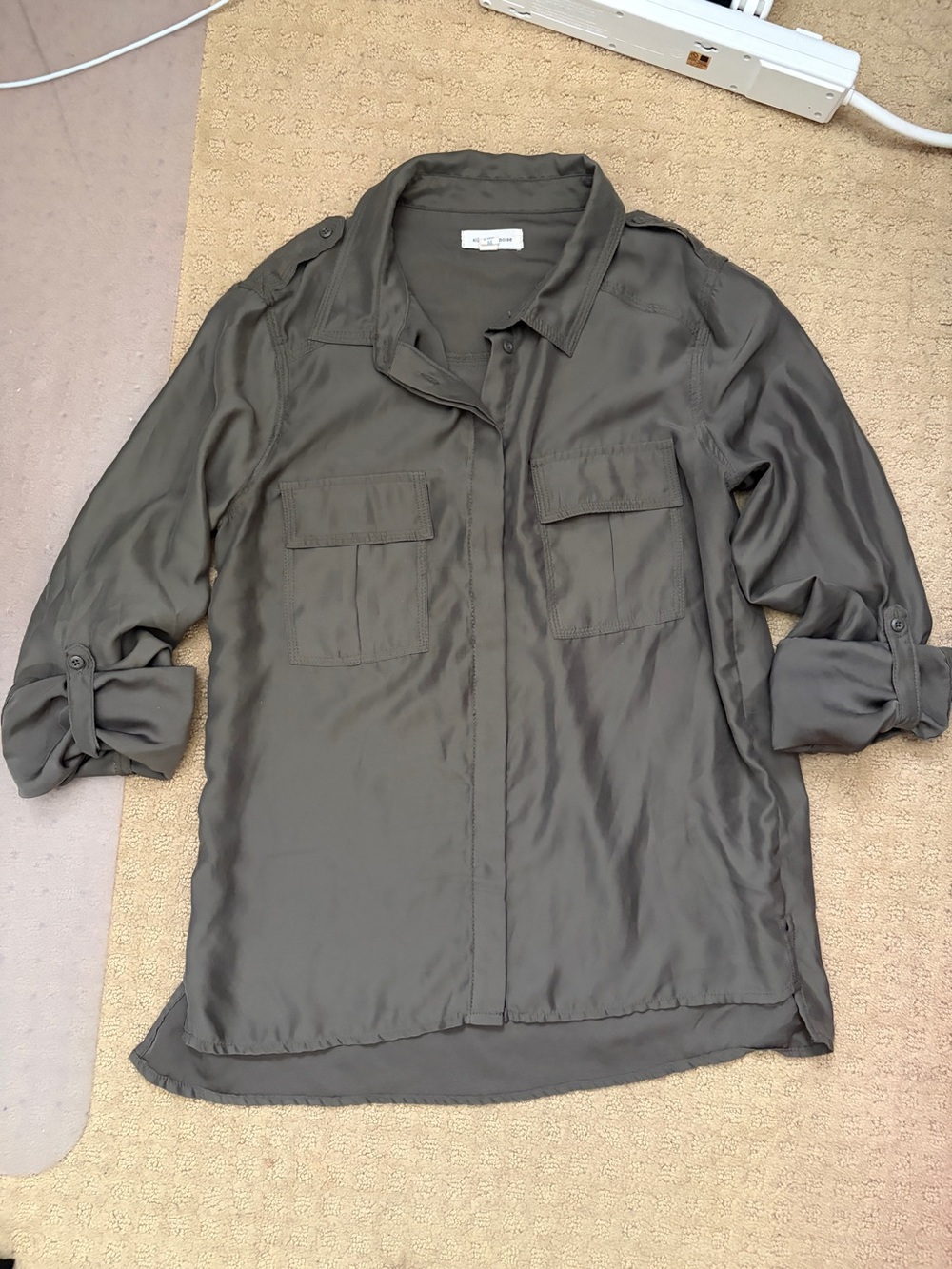 silence + noise Button-Down Shirt, Size M